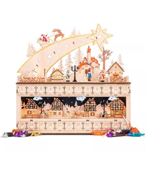 Weihnachts-Adventskalender aus Holz