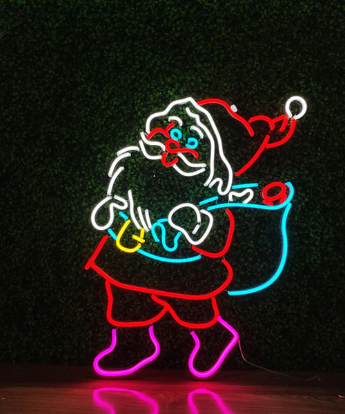 Weihnachtsmann- LED Neonschild 4 Versionen