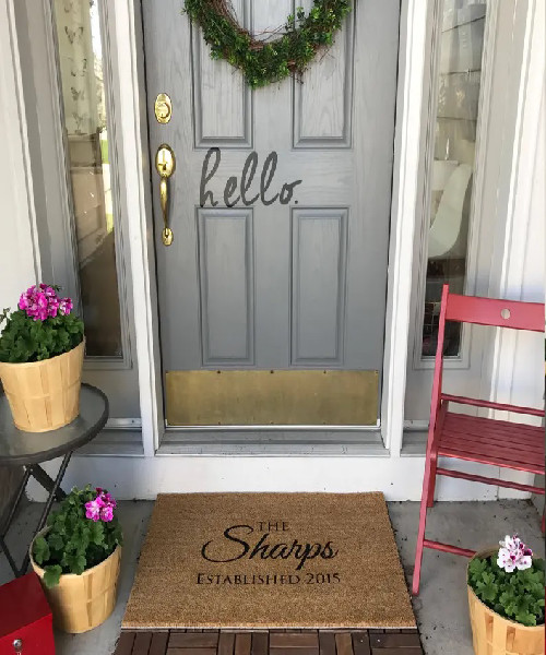 Willkommensmatte für draußen