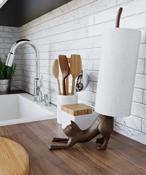 Yoga Katze Dekorativer Papierhandtuchhalter