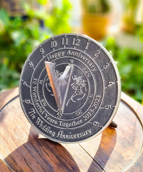 zinn Hochzeit Jubilaeum Sonnenuhr